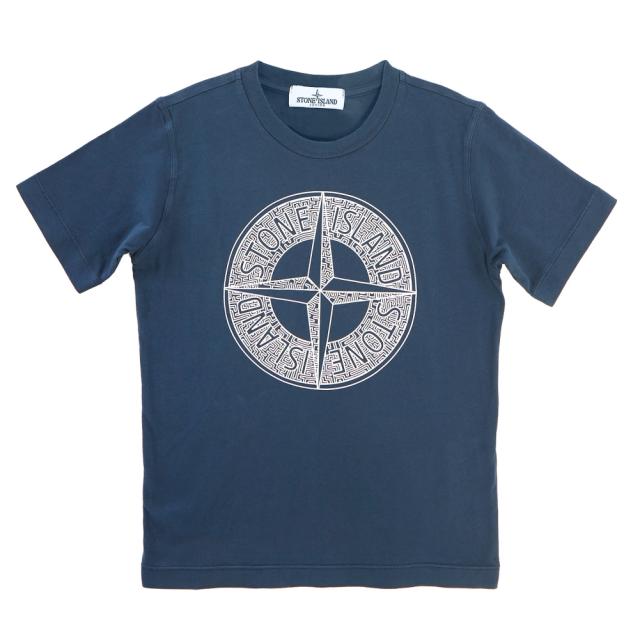 Kids Stone Island Compass T Shirt Navy